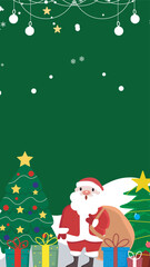 Fototapeta premium Winter holiday style vector background with falling snow, warm house and gifts, perfect for Christmas greetings and welcome banners