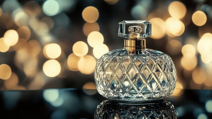Elegant Glass Perfume Bottle on a Soft Background