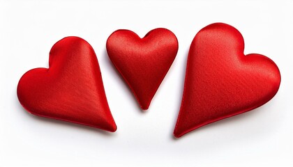Fototapeta premium Red color heart shape sticker set isolated on white background - Valentines day