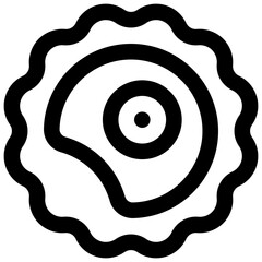 Cellular biology. Editable stroke vector icon.