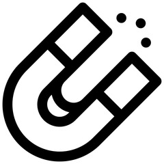 Electromagnetism. Editable stroke vector icon.