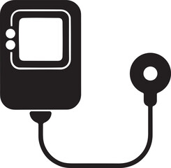 Blood Pressure Monitor Vector Icon.