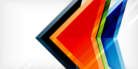 Abstract background color triangles and arrows composition. Vector Illustration For Wallpaper, Banner, Background, Card, Book Illustration, landing page