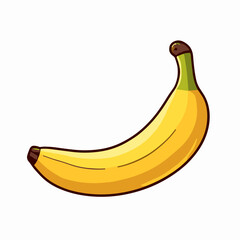 Vector banana illustration, cartoon fruit