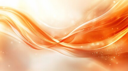 Abstract Waves of Orange Light and Color