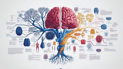 An engaging infographic illustrating the various branches of medicine, from surgery to psychotherapy, showing the diversity in healthcare practices.