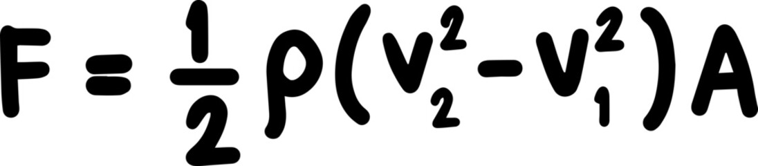 Pressure Pascals physic law Illustration in Black and White
