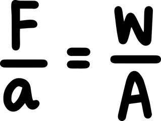 Pressure Pascals physic law Illustration in Black and White