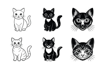 Black Cat Cute Illustrations & Vectors | Adorable Feline Designs
