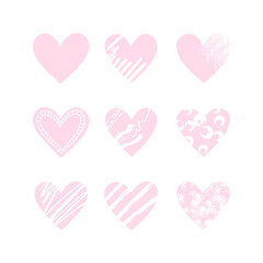 Doodle heart, love symbol icon