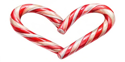 Fototapeta premium candy cane heart