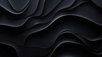 Obraz premium Abstract Waves in Black and Gray Tones