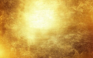 Metallic golden and bronze paper texture with gradient effect, resembling metal foil or wall paint, Golden background. Gold texture. Beautiful luxury gold background. Shiny golden texture