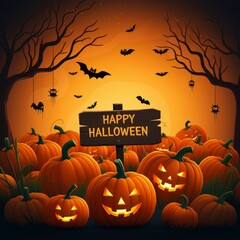 Happy Halloween background illustration
