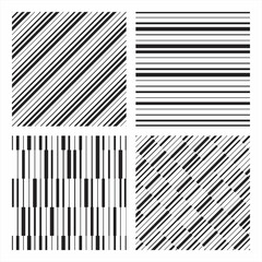 Basic shape for design element, vector set. Stripes and wave pattern for graphic design. Editable black and white graphic.