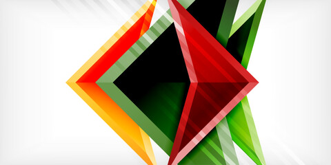 Abstract background color triangles and arrows composition. Vector Illustration For Wallpaper, Banner, Background, Card, Book Illustration, landing page