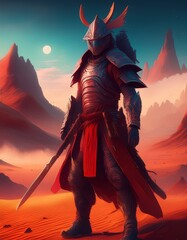 Samurai Warriors in Epic Poses and Dramatic Lighting