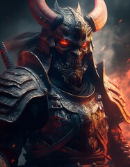 Samurai Warriors in Epic Poses and Dramatic Lighting