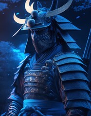 Samurai Warriors in Epic Poses and Dramatic Lighting