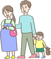 妊婦さんと家族