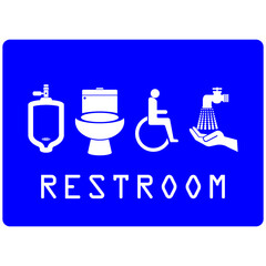 Restroom, sign and board vector