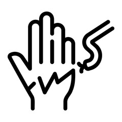 electrical hazard Line Icon