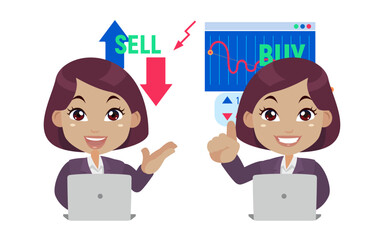 Stock market concept with people