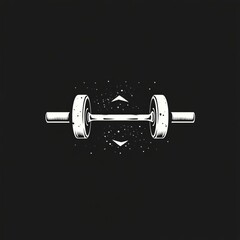 A sleek gym logo featuring