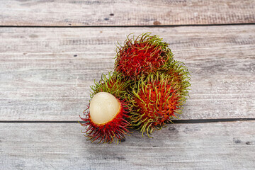 Sweet juicy tropical fruit rambutan