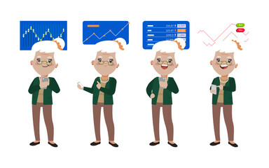 Stock market concept with people