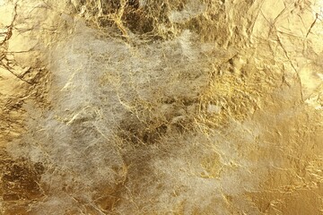 Metallic golden and bronze paper texture with gradient effect, resembling metal foil or wall paint,...