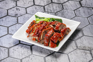 Asian cuisine - roasted duck with skin