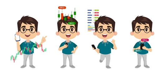 Stock market concept with people