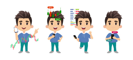 Stock market concept with people