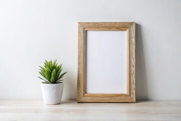 Wall art frame in white frame