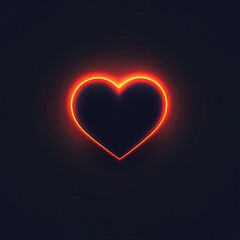 A  sleek and minimalistic heart-shaped logo