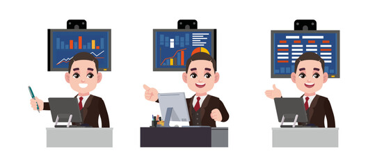 Stock market concept with people