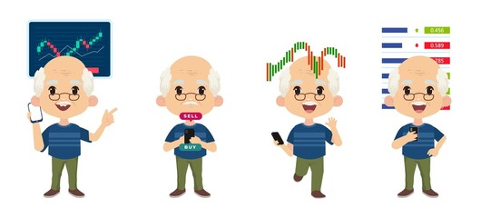 Stock market concept with people