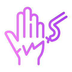 electrical hazard Line Gradient Icon