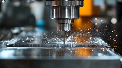 The Plunge Process on a CNC Milling Machine with Flat End Mill Tools for Metal Working