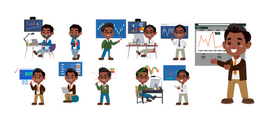 Stock market concept with people