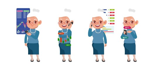 Stock market concept with people