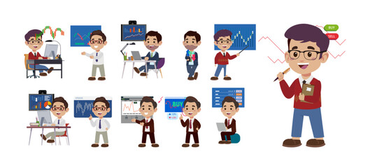 Stock market concept with people