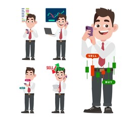 Stock market concept with people