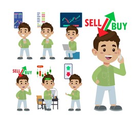 Stock market concept with people