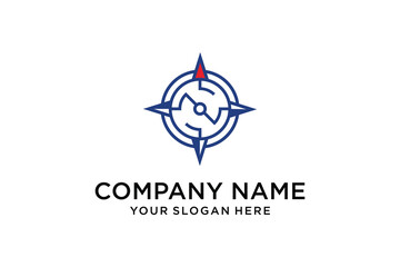 North Compass Letter N Vector Logo Design.