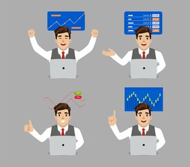 Stock market concept with people