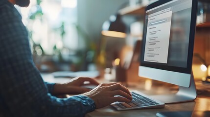 Designer Integrating Accessibility Features into a Responsive Web UI in a Bright Office