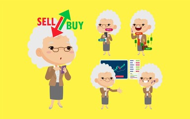 Stock market concept with people