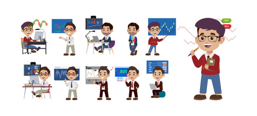 Stock market concept with people